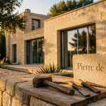 maison pierre de taille contemporaine au soleil