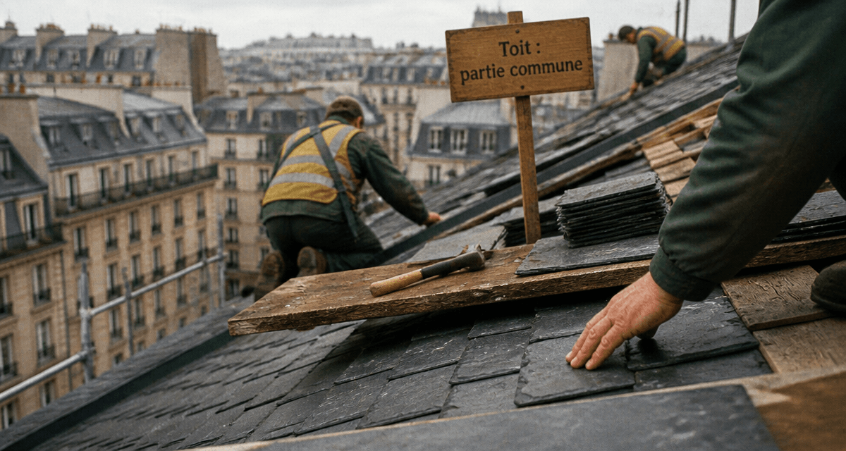 a qui appartient le toit dans une copropriété ouvriers rénovation