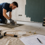Pose carrelage joint de dilatation chantier