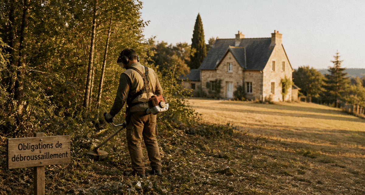 Débroussaillement ou débroussaillage terrain maison sécurisée