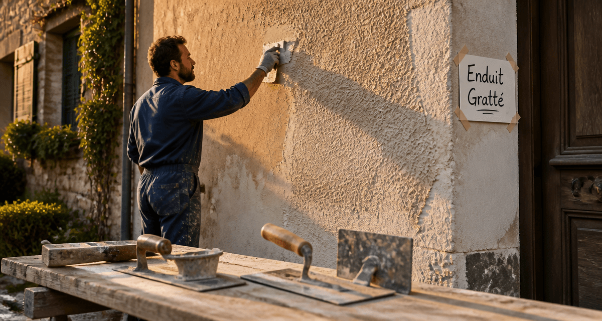 enduit gratte artisan façade rénovation