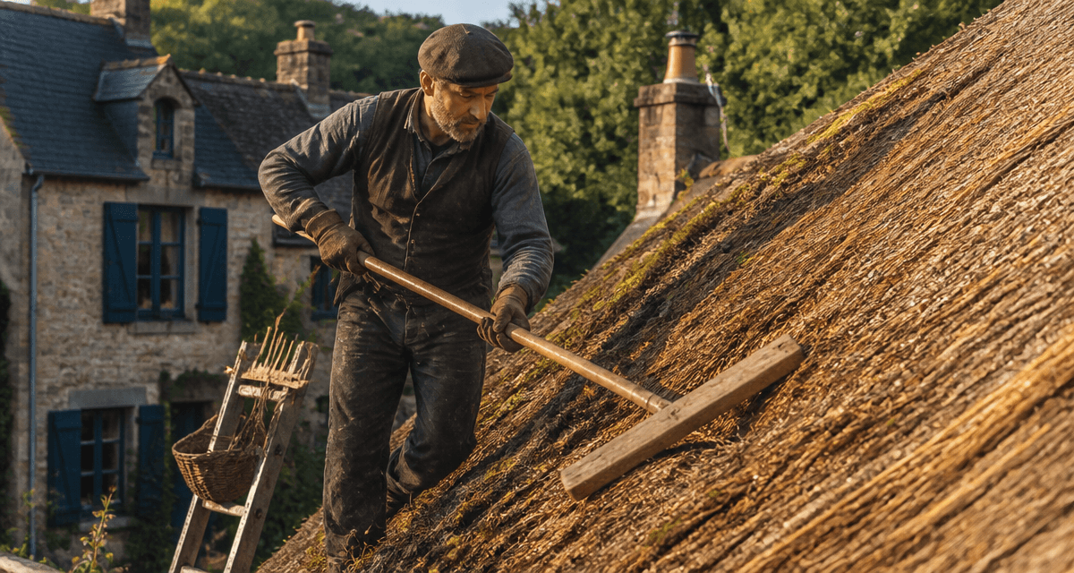 entretien toit de chaume artisan sur toiture