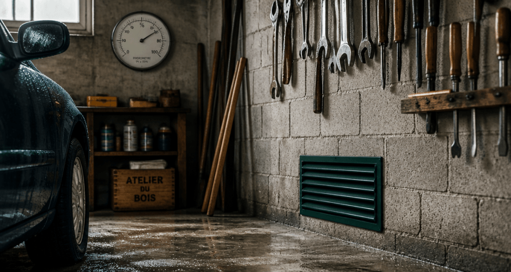humidité garage non chauffé outils voiture sol humide
