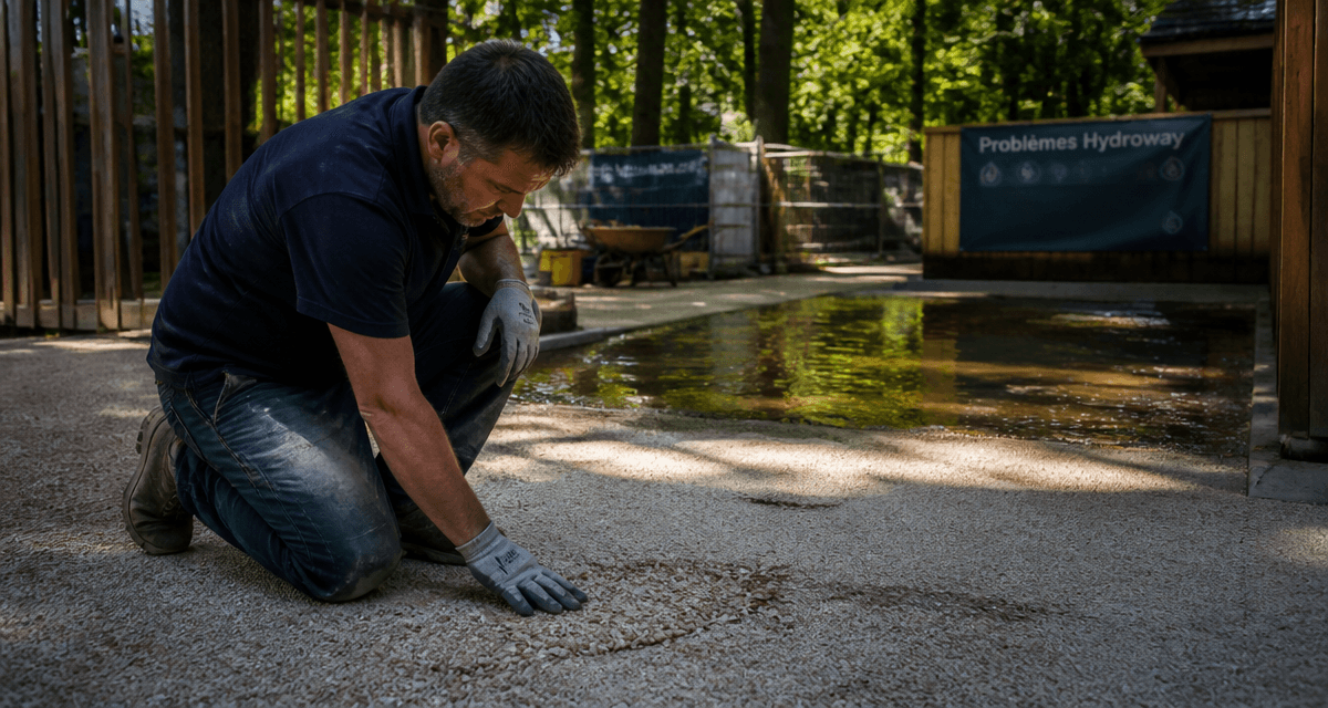 hydroway problème revêtement sol drainant abîmé