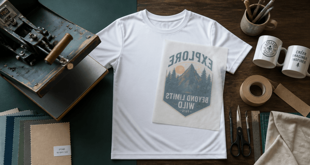 Thermique par sublimation t-shirt polyester presse à chaud