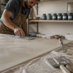 béton ciré prix artisan applique plan de travail