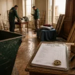 debarras maison : équipe en action pour vider et trier une maison