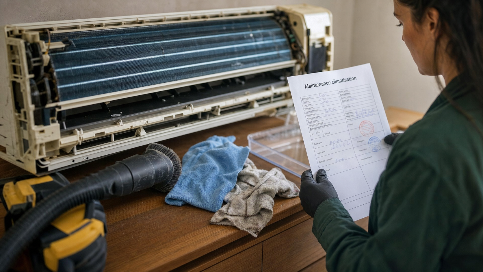 Entretien climatiseur : nettoyage filtres de clim split