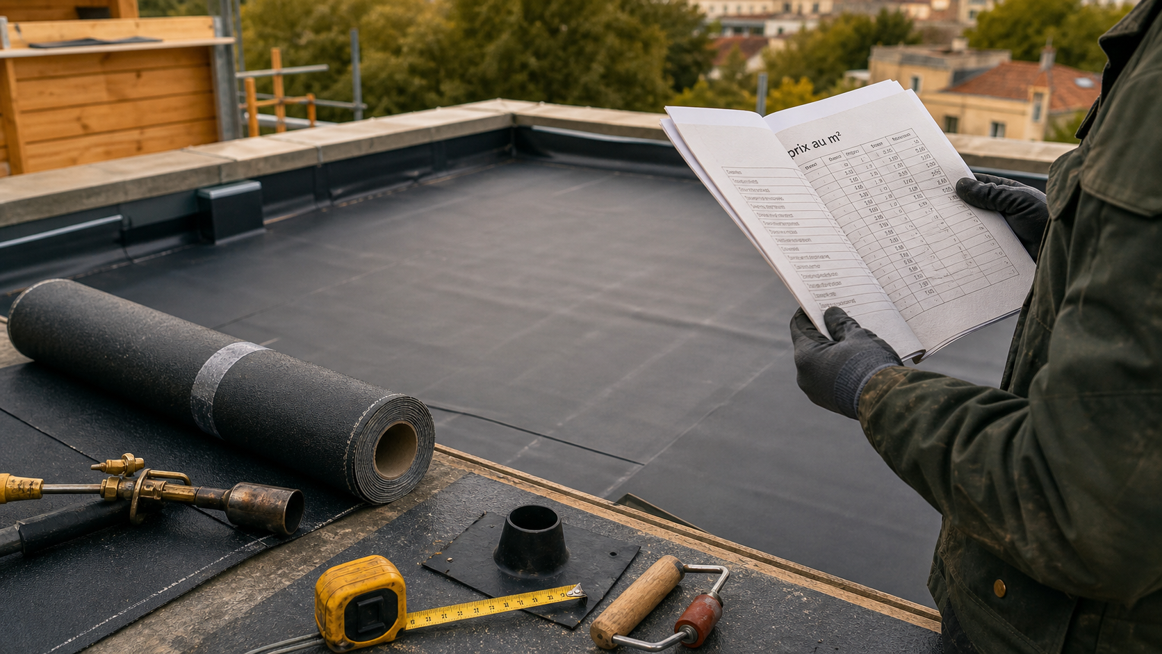 Étanchéité toit terrasse : prix au m2 et pose EPDM sur acrotère