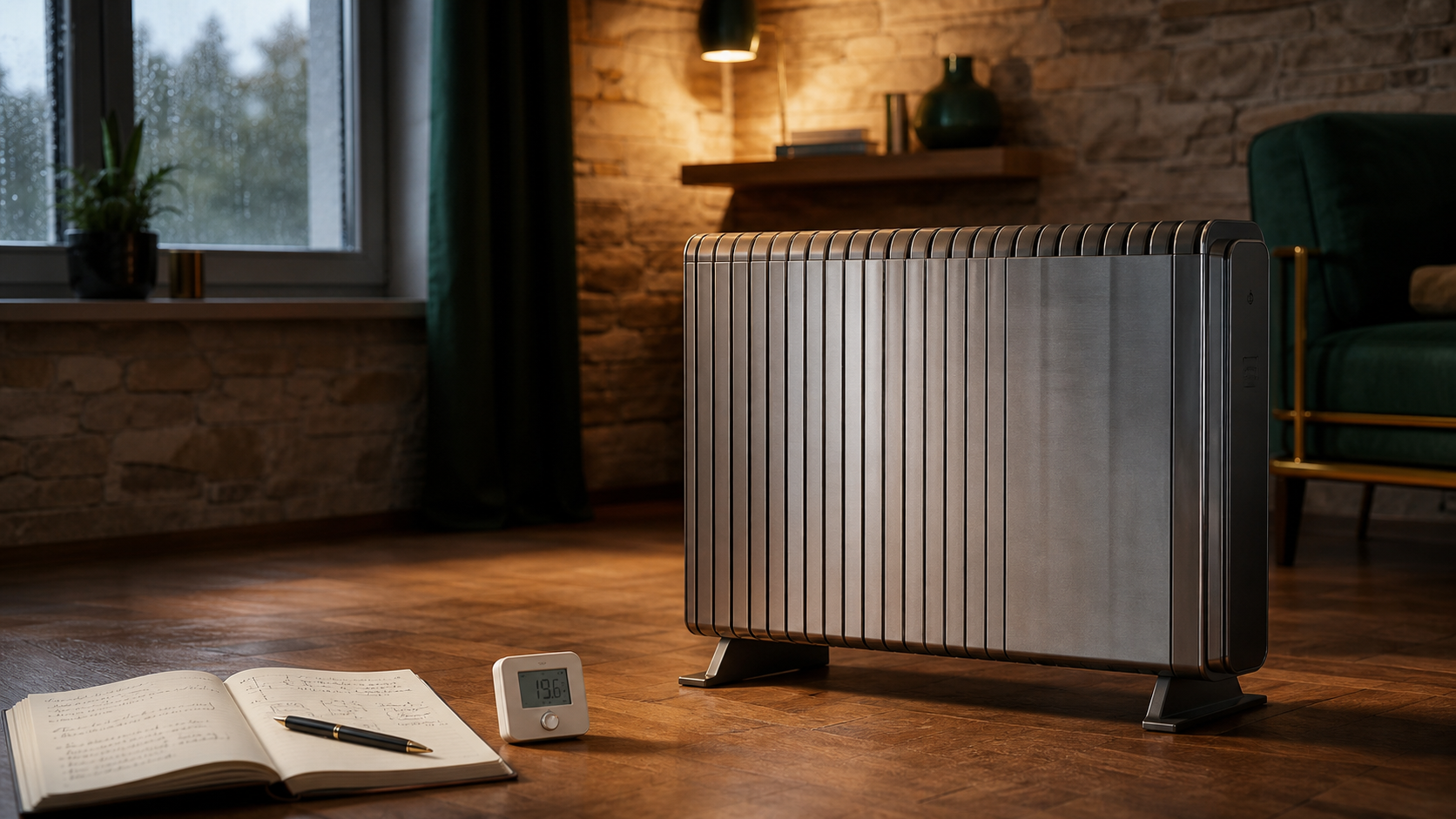 Meilleur radiateur electrique à inertie sèche dans un salon moderne
