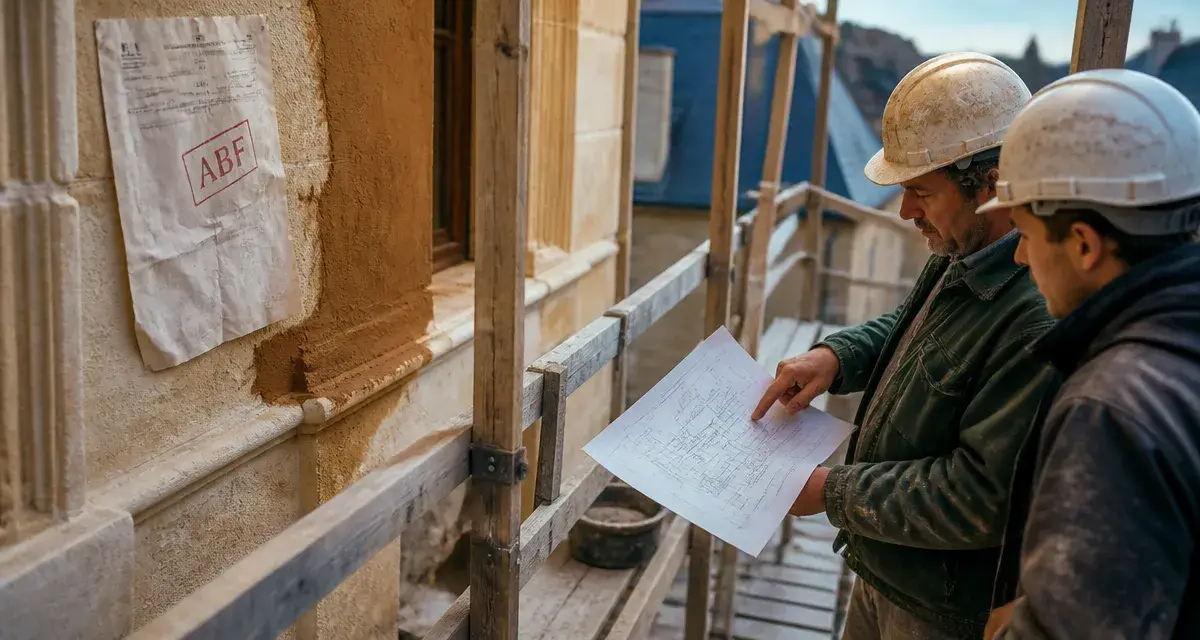 Refus isolation extérieure ABF sur dossier, ITE en cours sur façade