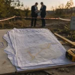 Achat terrain avec servitude canalisation : plan cadastral et tracé de canalisation