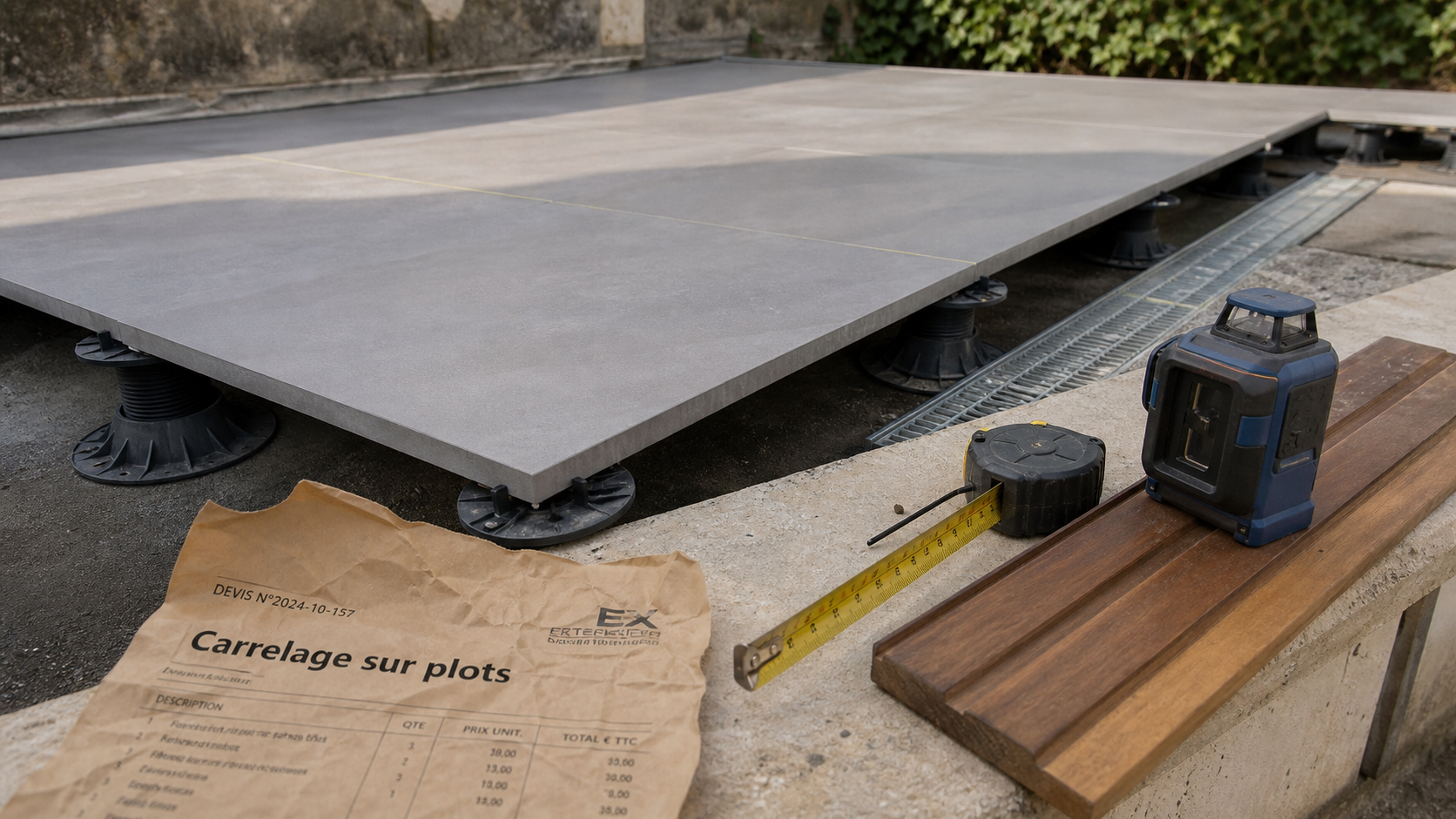 Carrelage sur plots : limites techniques et financières (inconvenients)