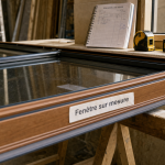 Fenetre double vitrage sur mesure en atelier, châssis alu et joints noirs