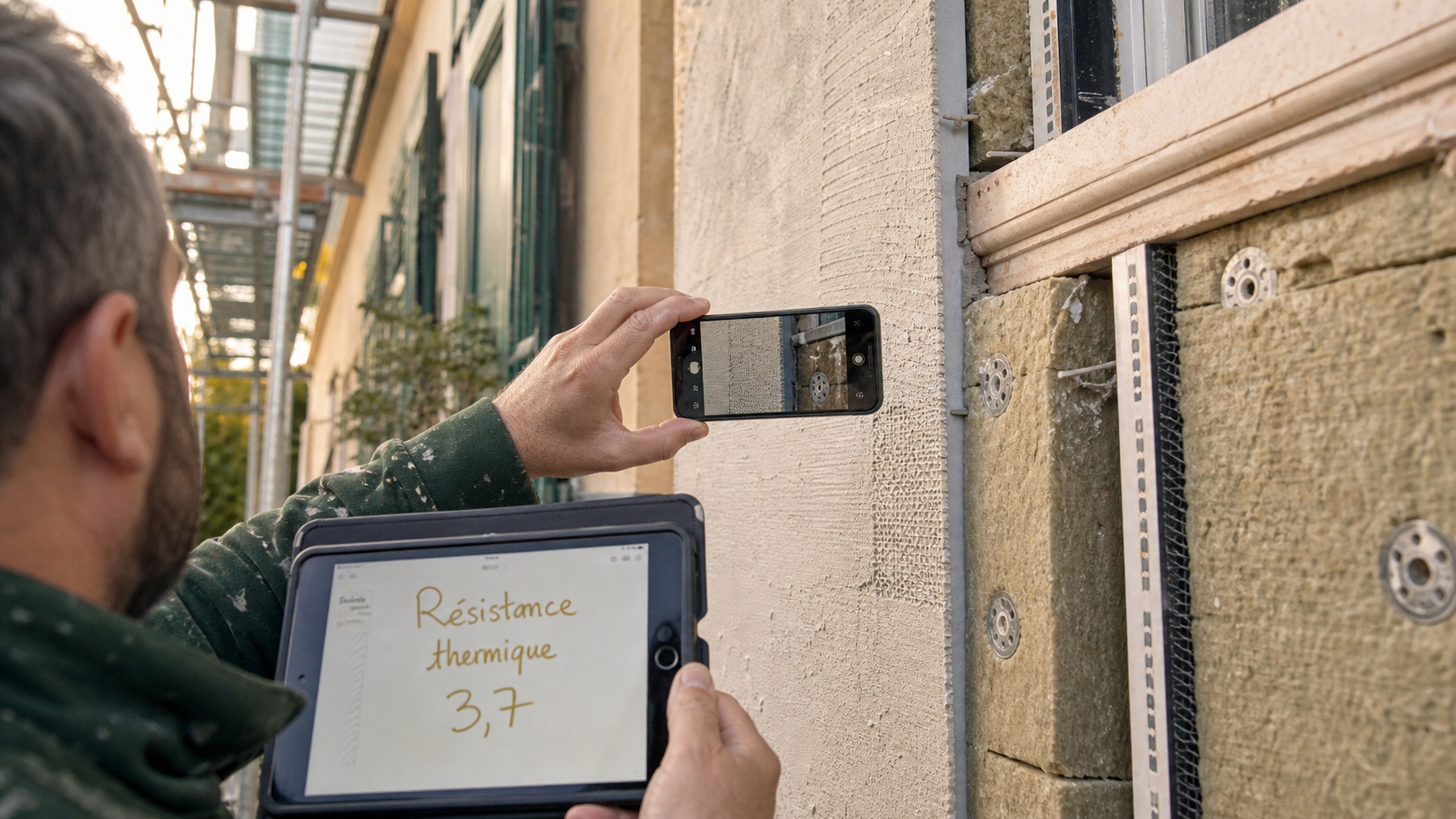 ITE isolation extérieure 12–15 cm, enduit prêt, isolation exterieure quelle epaisseur