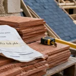 Prix tuile plate : tuiles plates en terre cuite sur chantier