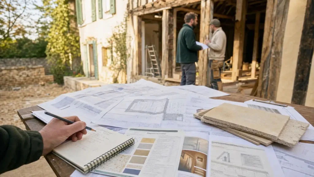Rénovation de maison avec architecte : missions, seuil des 150 m² et honoraires
