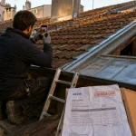 Couvreur lyon inspecte une toiture et réalise un devis détaillé