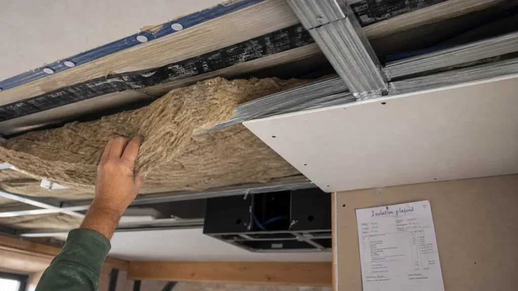 Faux plafond, projection ou pose par le dessus : quelle isolation de plafond choisir ?