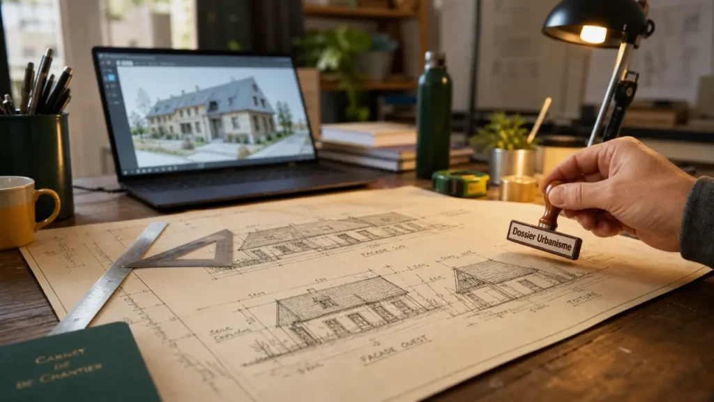 Plan toiture conforme : cotes, pièces CERFA et vue 3D pour éviter le refus