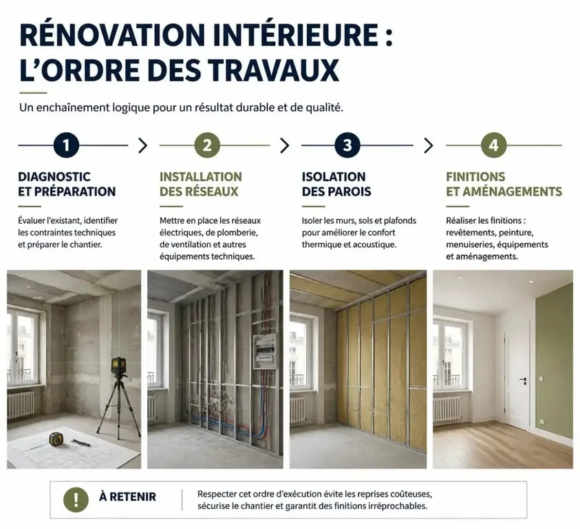 Chronologie des étapes pour réussir ses travaux de rénovation intérieur