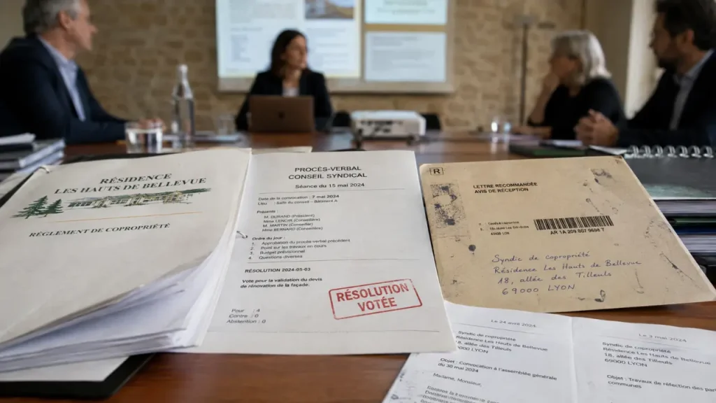 Travaux votés en AG non réalisés : vérifier la résolution, relancer le syndic, puis mettre en demeure