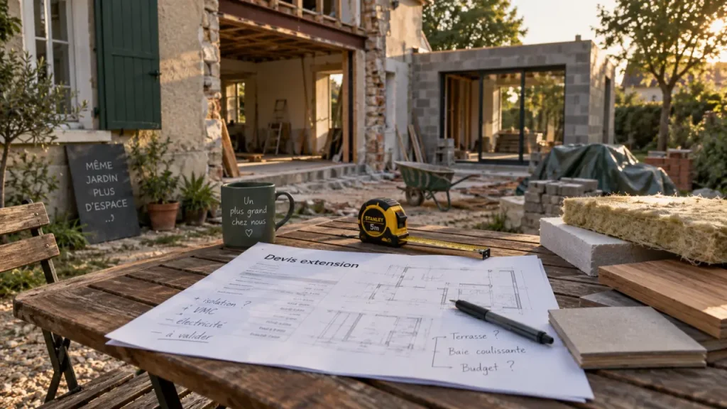 Le devis d’extension de maison peut doubler le budget, selon les postes inclus
