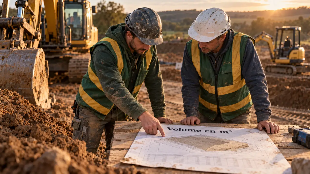 Devis terrassement : volume en m³ sur chantier