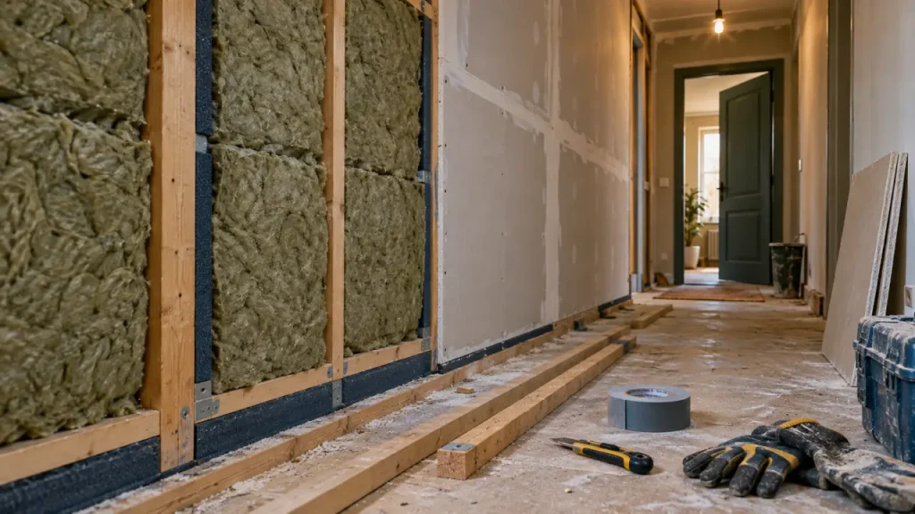 Insonorisation d’un mur : choisir entre 5, 7 et 12 cm sans négliger les fuites sonores
