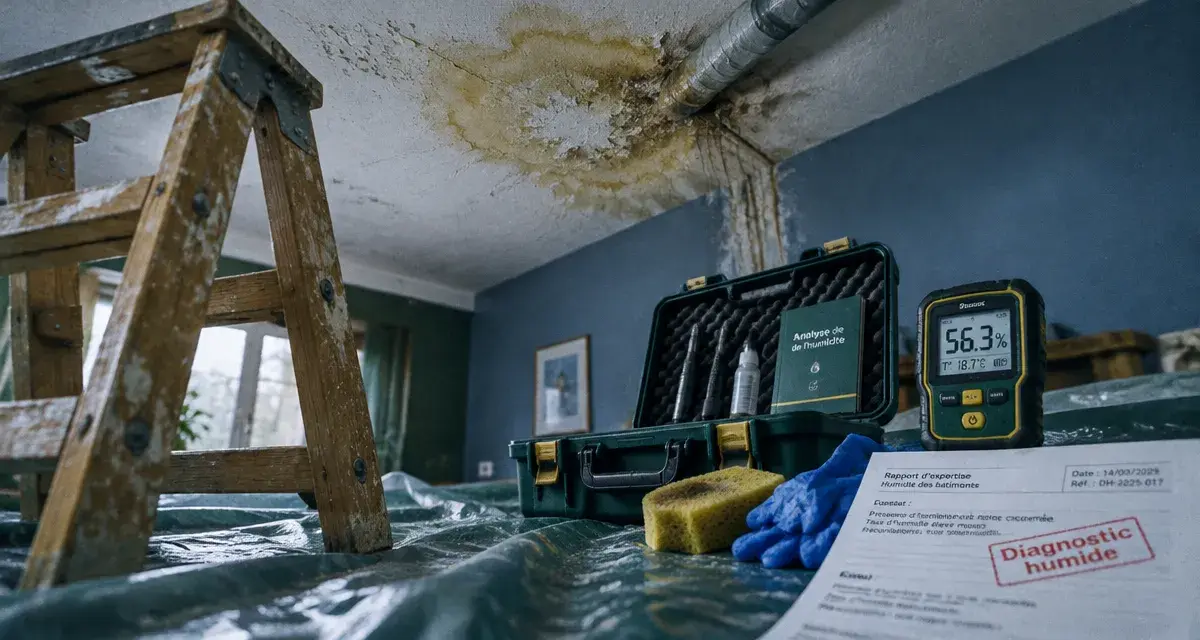 Trace humidité plafond : peinture cloquée et diagnostics d’humidité